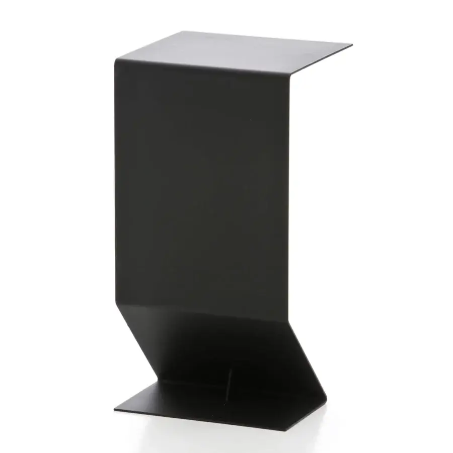 Superior Moroso Mark side table with a cantilevered steel structure and black powder coat finish