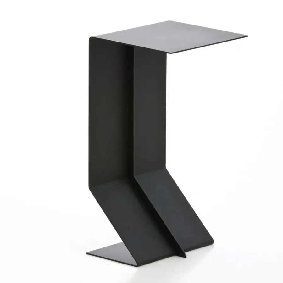 Elegant Moroso Mark side table crafted in Italy with a cantilevered steel structure and sleek powder coat finish