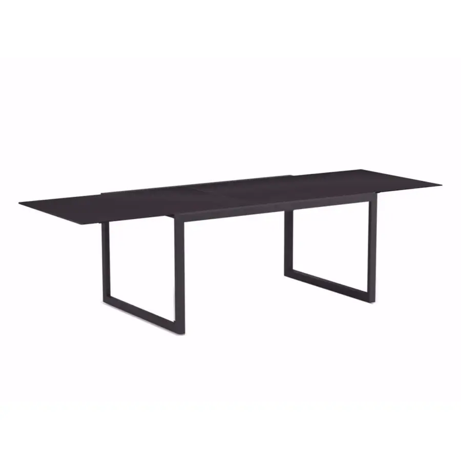 Superior Royal Botania Ninix extendable table crafted with a dark tone metal frame and matte finish