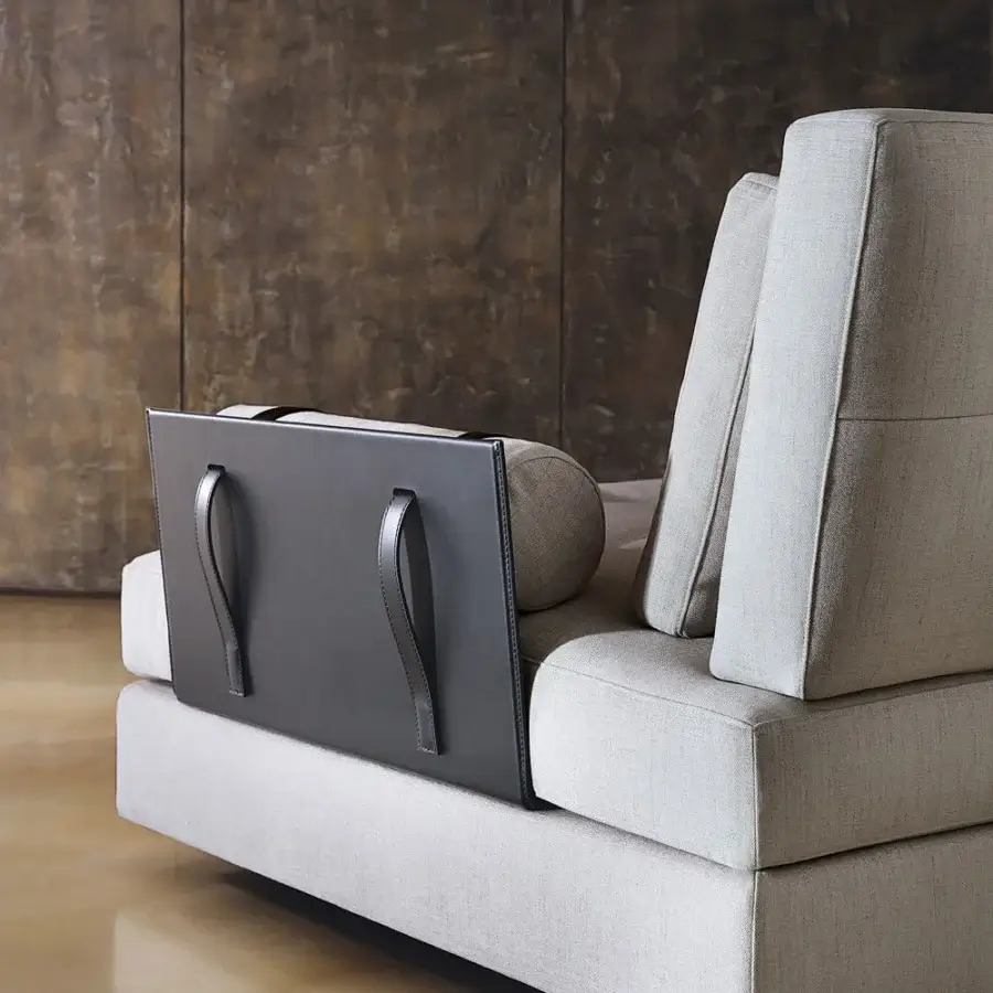 Superior Swan Italia Hemingway sofa presents a harmonious design with light grey textile upholstery and metal powder-coated feet