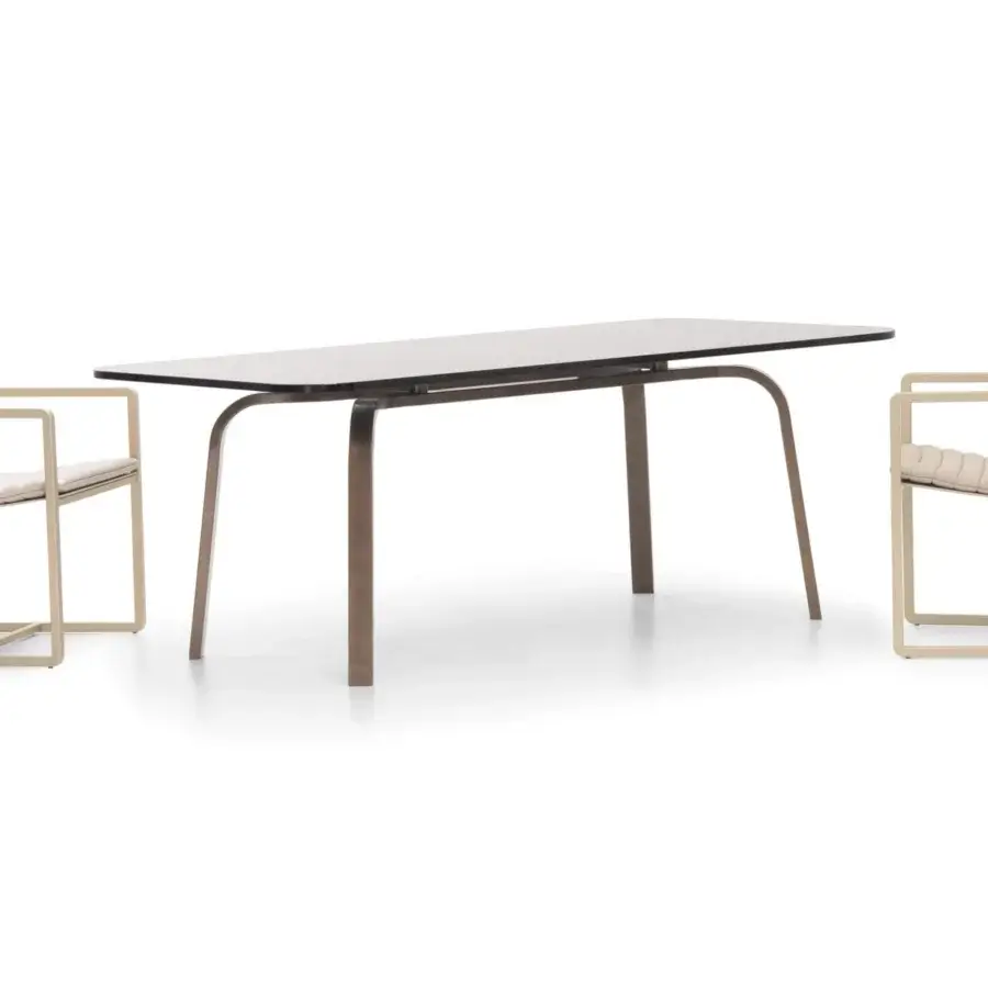 Captivating Formitalia Kazimir armchair in light beige textile with cubic metal framing and matte finish