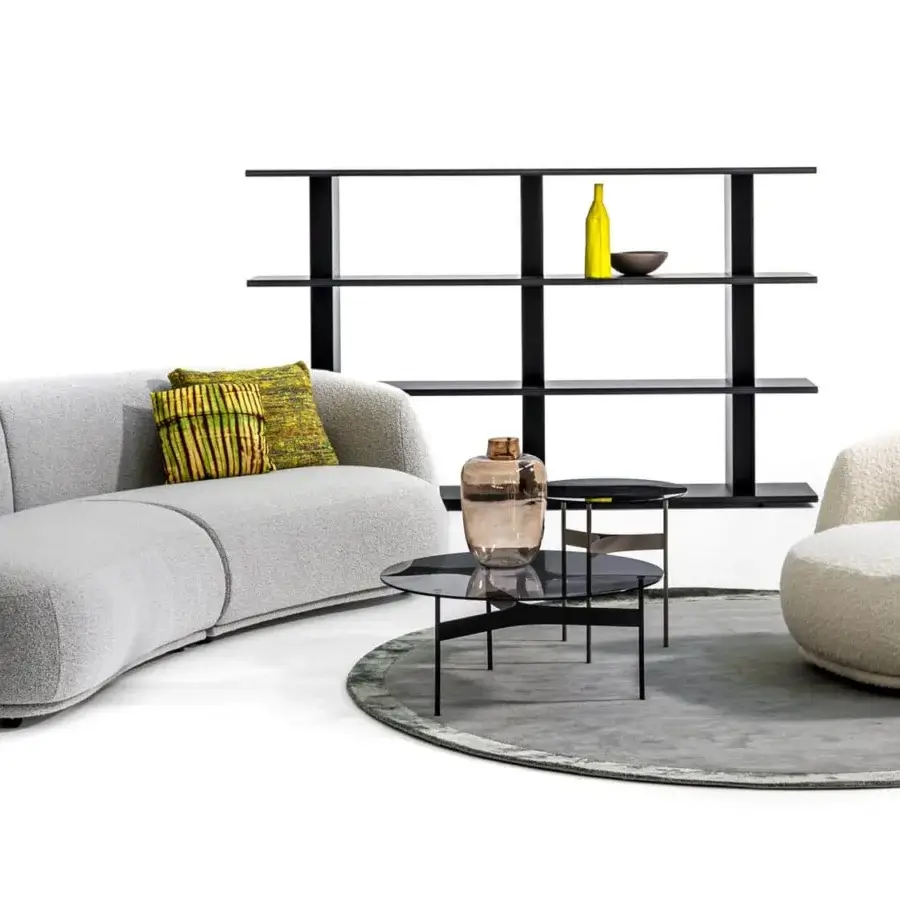Exceptional Moroso Pacific lounge chair with enveloping rounded form upholstered in off-white polyester fiber and steel