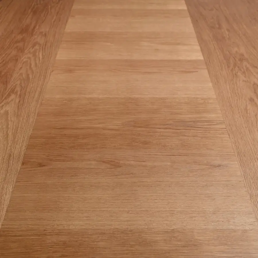 Superior Bellavista Diapason table with Italian poplar and real oak veneer exhibiting a smooth light brown finish