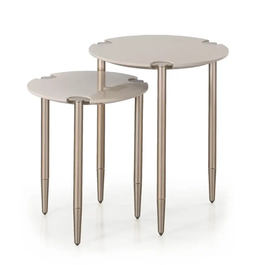 Distinguished Turri Zero table with slender metal legs and lacquered wood exhibiting a matte finish