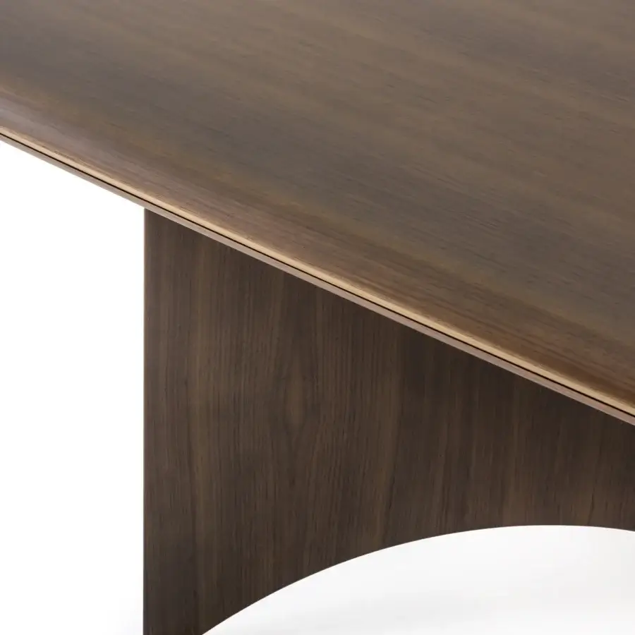 Exceptional Turri Blues table with walnut wood top, wings-inspired base and metal detail in a matte finish