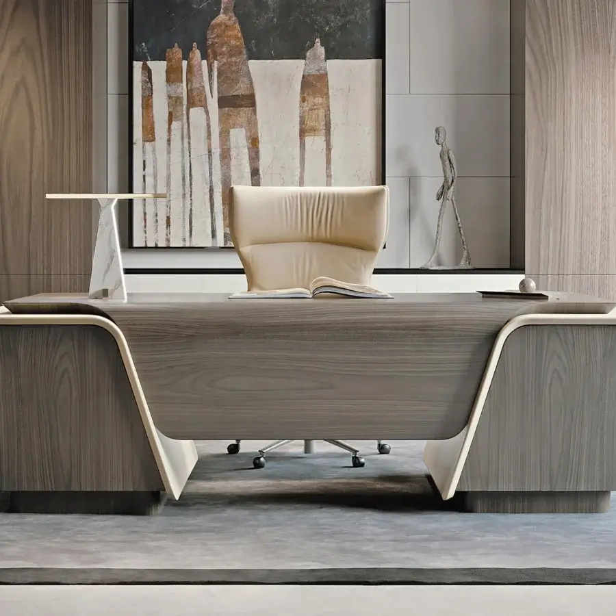 Exceptional Turri Blues armchair with enveloping high backrest upholstered in light beige textile with smooth finish