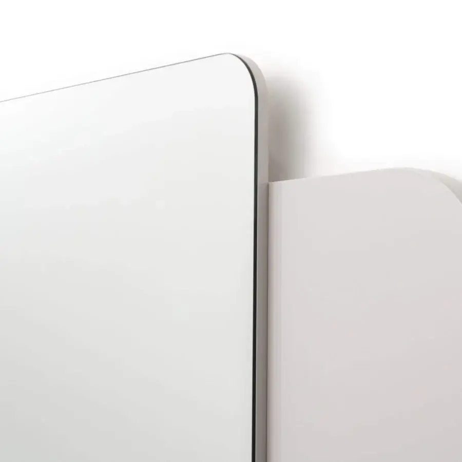 Superior Turri Soul mirror with glossy monochrome lacquered polyester and clear reflective surface