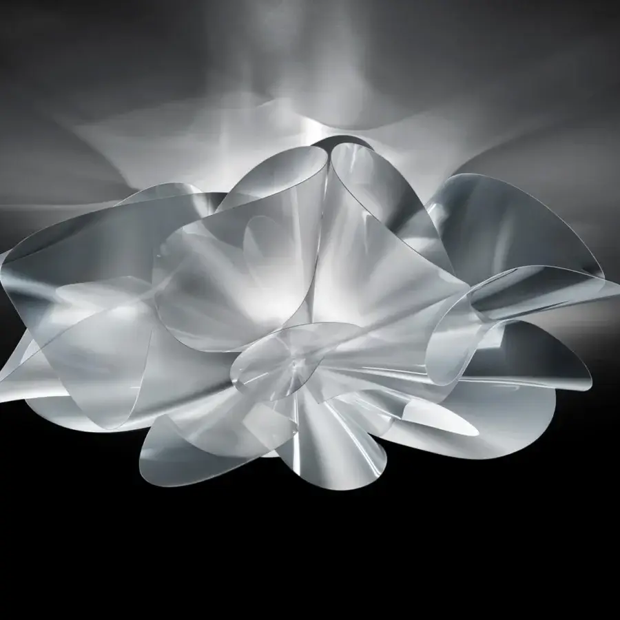 Captivating Slamp Étoile lamp inspired by dance with bright white Lentiflex® components and a glossy finish