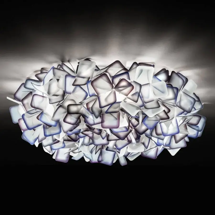 Distinguished Slamp Clizia ceiling/wall lamp with interwoven cool white Opalflex® creating a delicate gradient effect