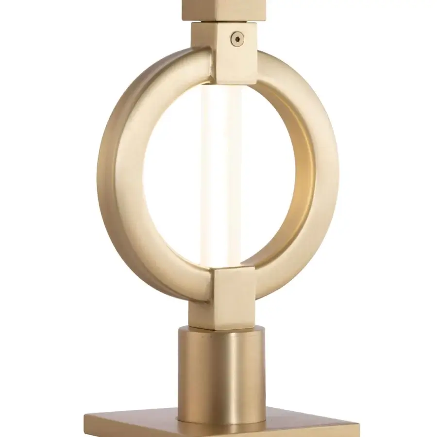 Exclusive Stillux Chain table lamp with geometric metal form and frosted pyrex glass diffusion