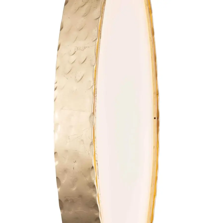 Distinguished Stillux Leaves suspension lamp with a leaf-shaped hammered metal structure and smooth white glass diffuser