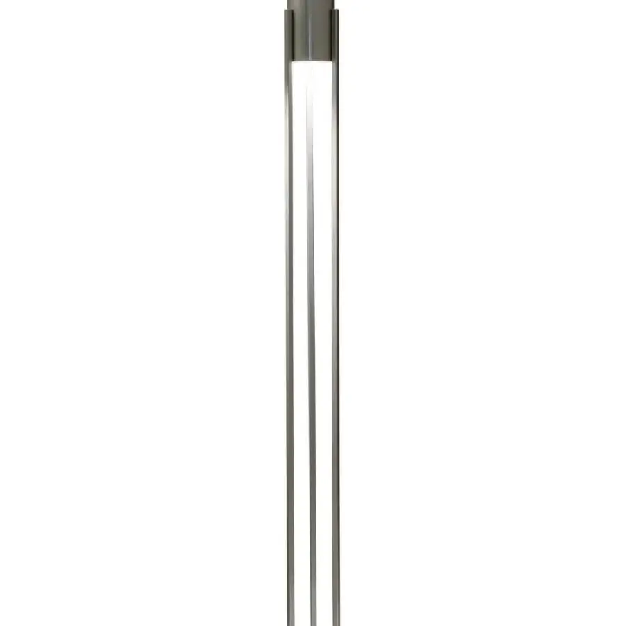 Elegant Stillux The Shape floor lamp presents a minimalist silhouette crafted with neutral gray metal and a matte finish