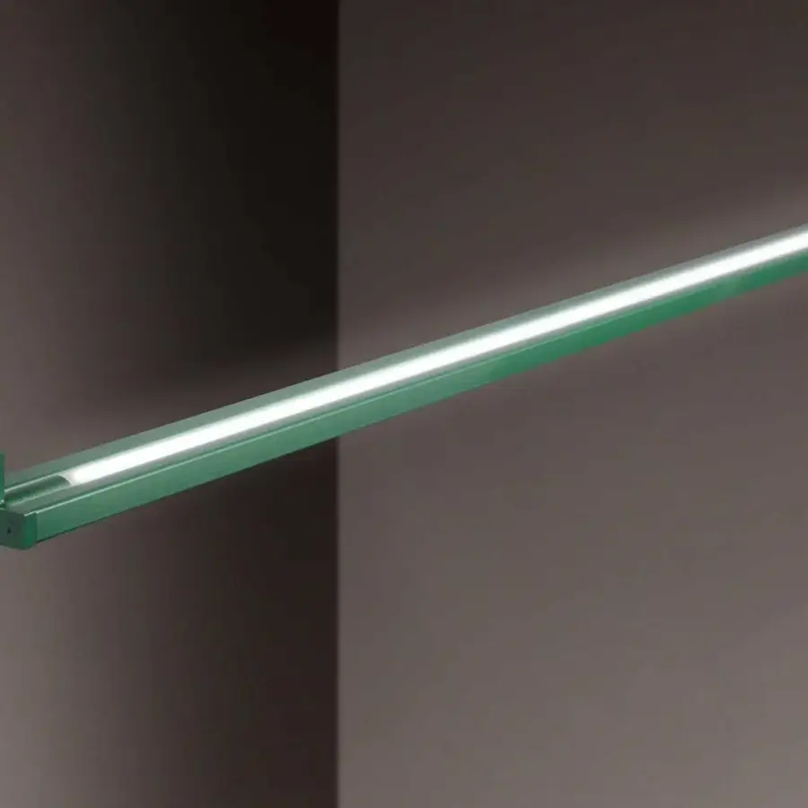Exclusive Stillux Shape suspension lamp with a sophisticated matte green metal structure and integrated LED illumination