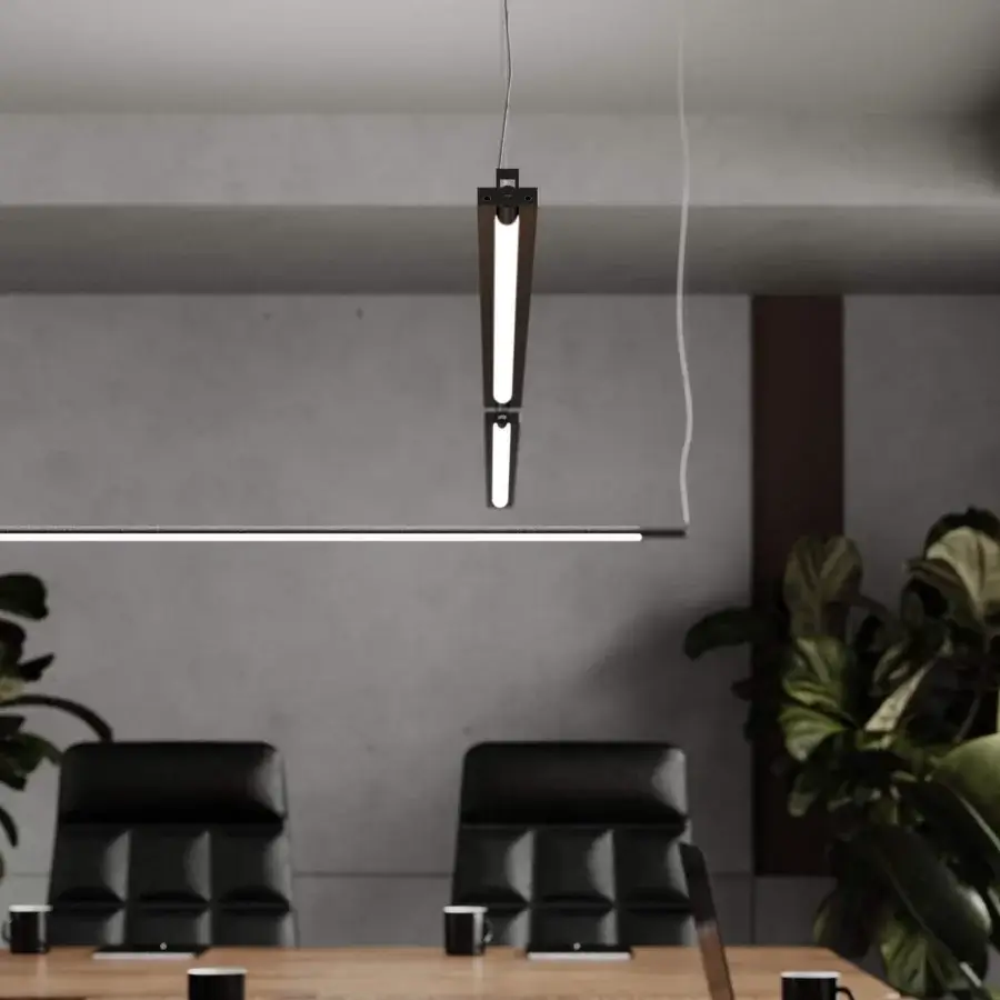 Superior Stillux Shape suspension lamp with a metal structure and frosted pyrex glass diffuser emitting bright white light