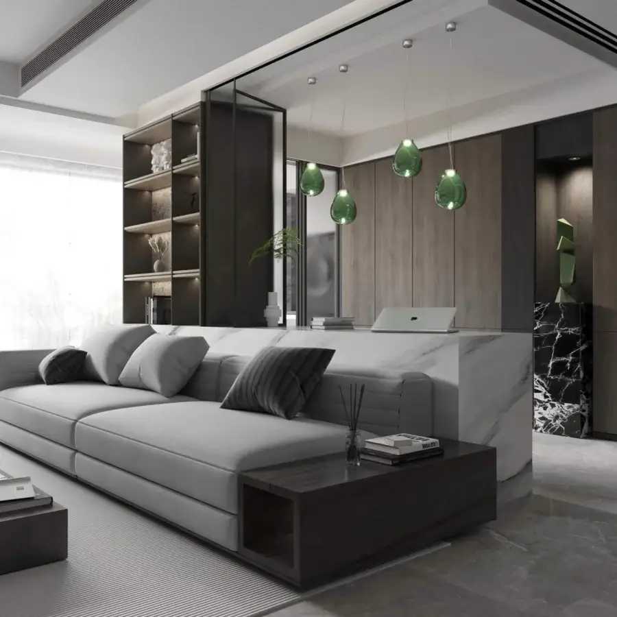 Superior Stillux The Light suspension lamp with a chrome metal frame and glossy green certified lead crystal diffuser