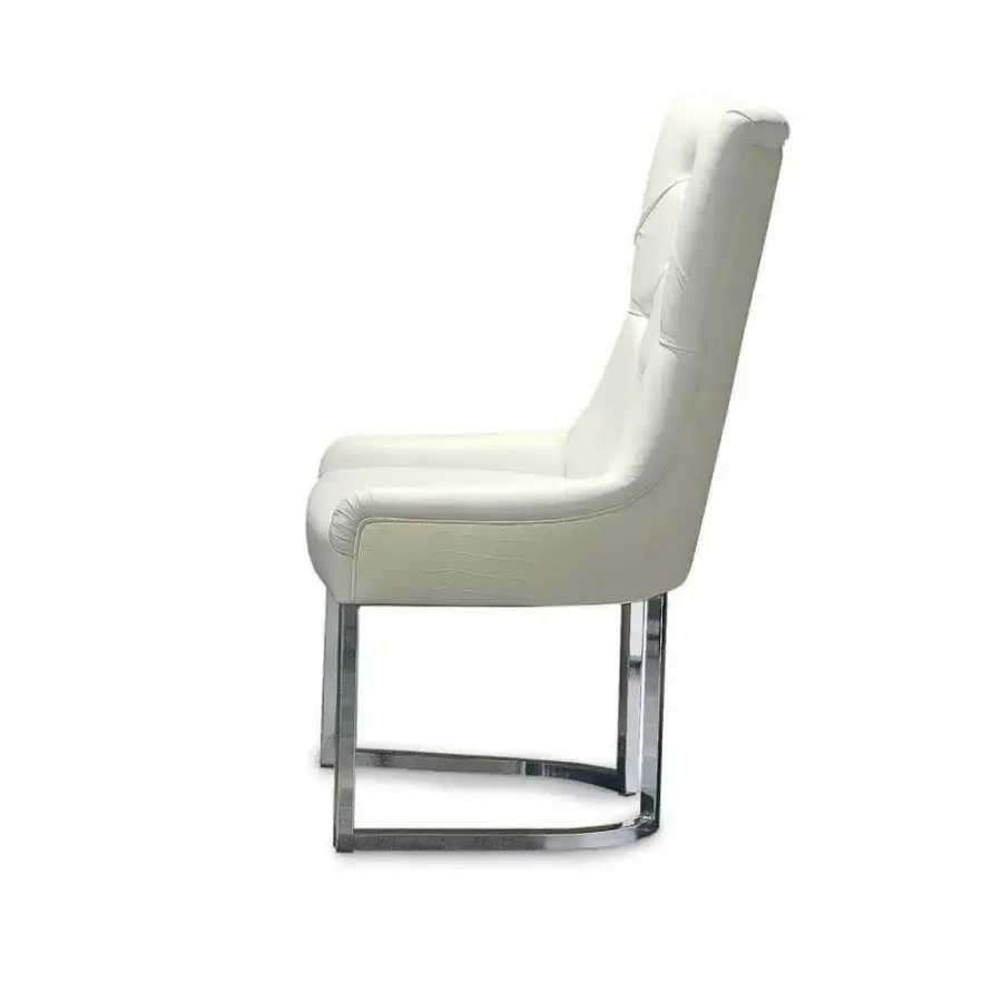 Distinguished Rugiano Itaca chair with light cream reptile-textured upholstery and glossy gold metal legs, crafted with a tufted finish