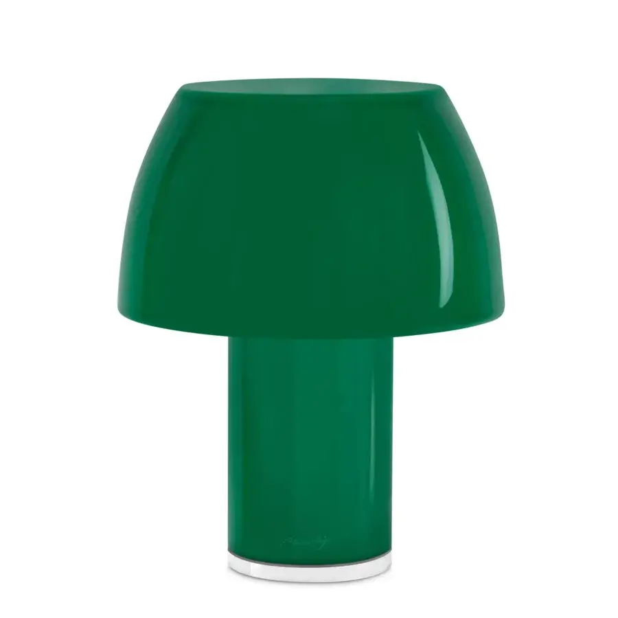 Exceptional Nemo Lorosae lamp in translucent emerald green crafted from synthetic material with a glossy finish