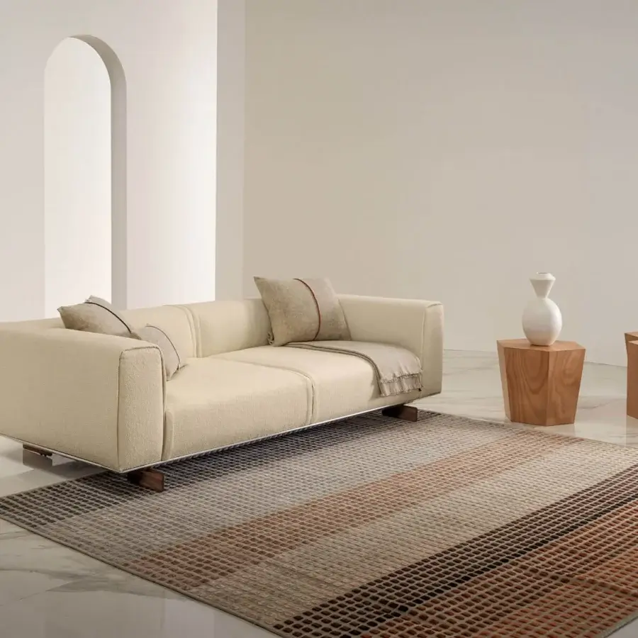 Superior Horm Hexagon side table and coffee table crafted in light brown okume wood with a smooth matte finish