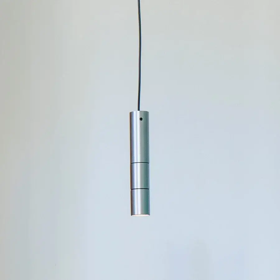 Innovative Nemo Lighting suspension lamp with matte silver-finished metal and adjustable beam angle for spot lighting