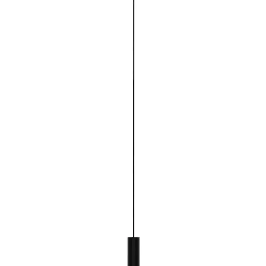 Superior Nemo Lighting suspension lamp with cylindrical form and matte black finish for targeted illumination
