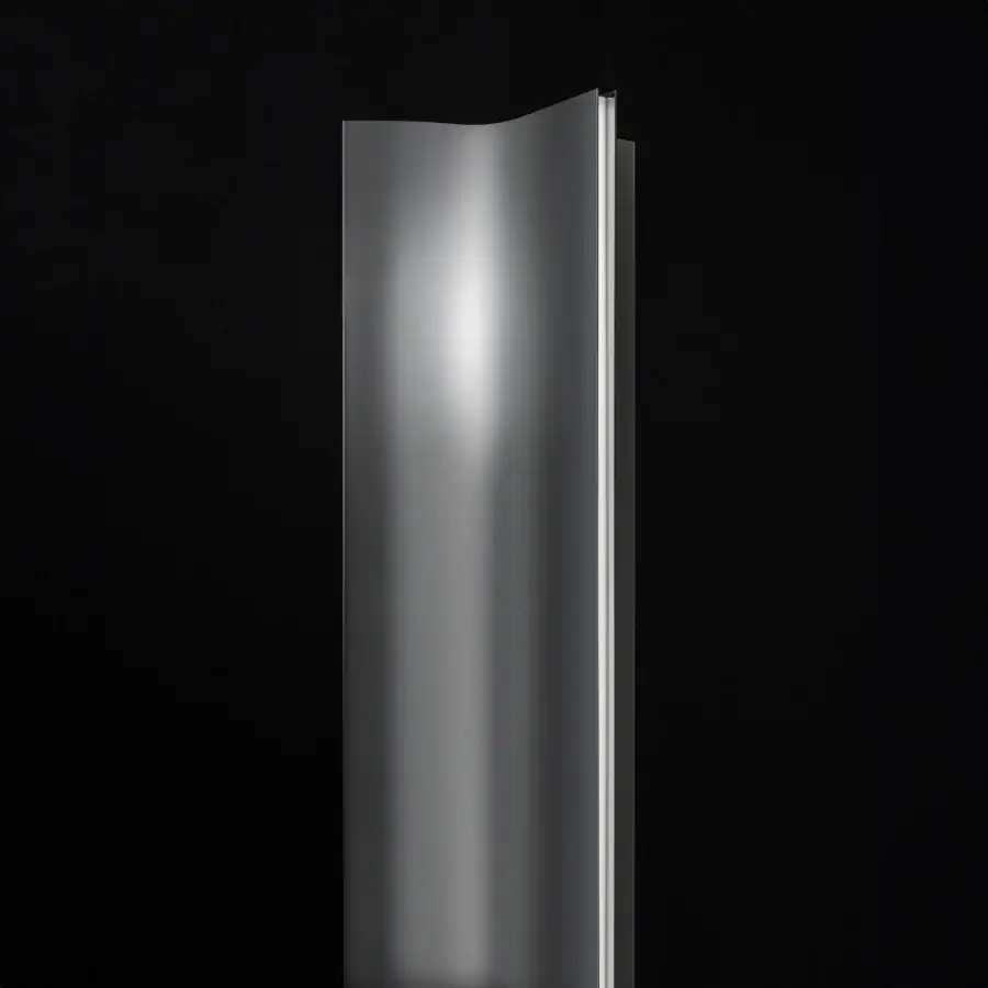 Elegant Terzani Stanley floor lamp with crystalline blades in gradient gray tones, evoking a cosmic vision crafted in Italy