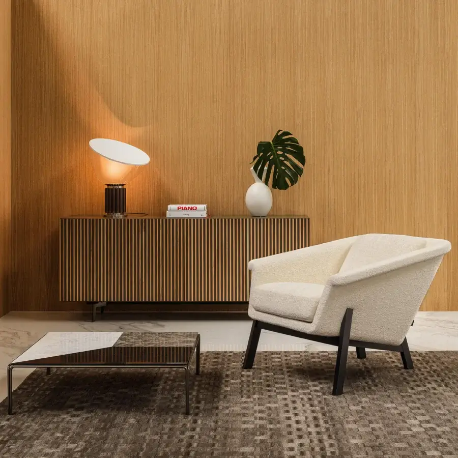 Exceptional Horm Ragtime coffee table built with bronze painted metal and Marquina marble in contrasting quadrants