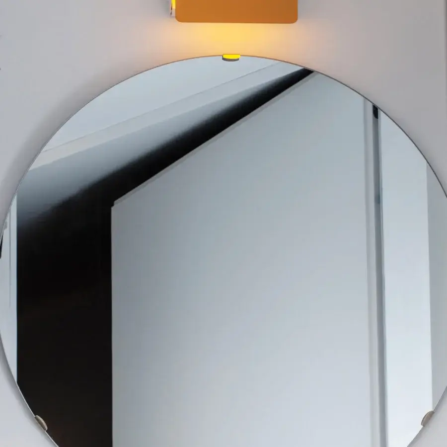 Superior Nemo Lighting Applique à Volet Pivotant wall lamp with adjustable aluminum volet and white metal structure in muted yellow finish