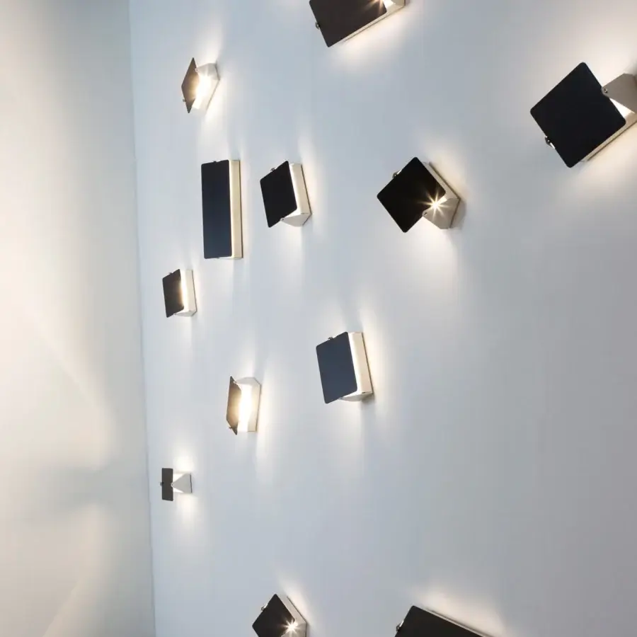 Distinguished Nemo Lighting Applique à Volet Pivotant wall lamp with adjustable aluminum volet and white metal structure