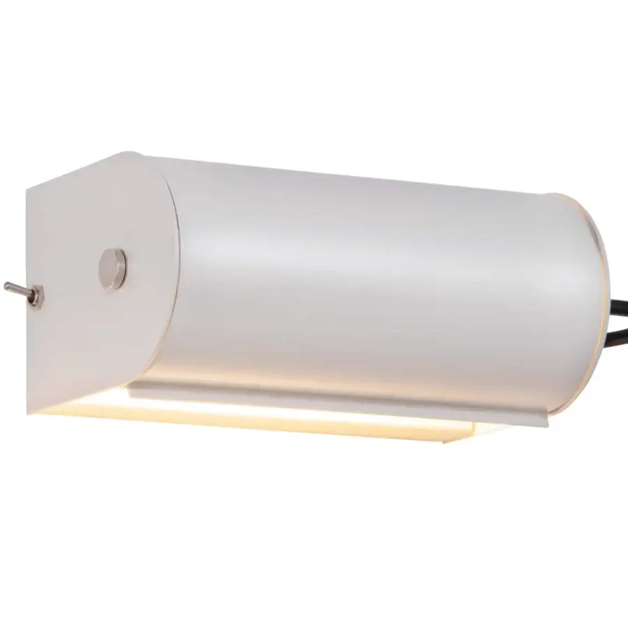 Exclusive Nemo Lighting Applique Cylindrique Petite wall lamp in matte light silver metal with adjustable shade