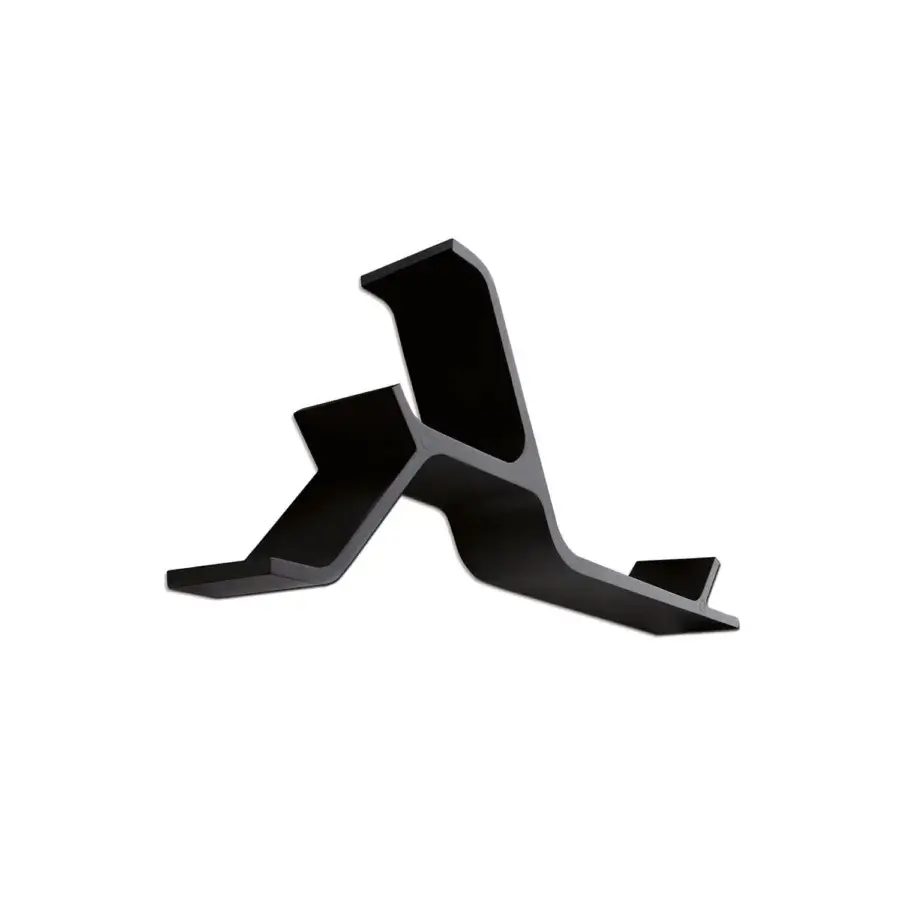 Elegant Horm Sinapsi shelf, a modular unit inspired by neural pathways in lacquered polyurethane with matte black finish