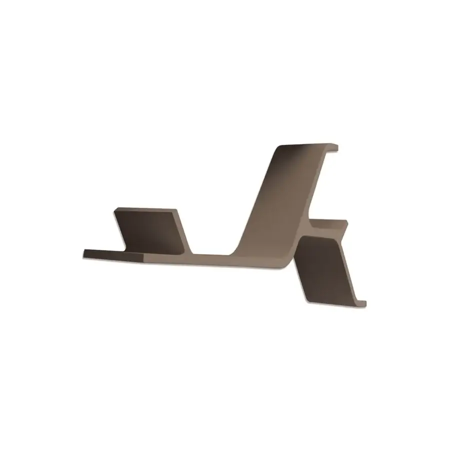 Superior Horm Sinapsi shelf, a modular unit in brownish-grey lacquered polyurethane with an angular geometric silhouette