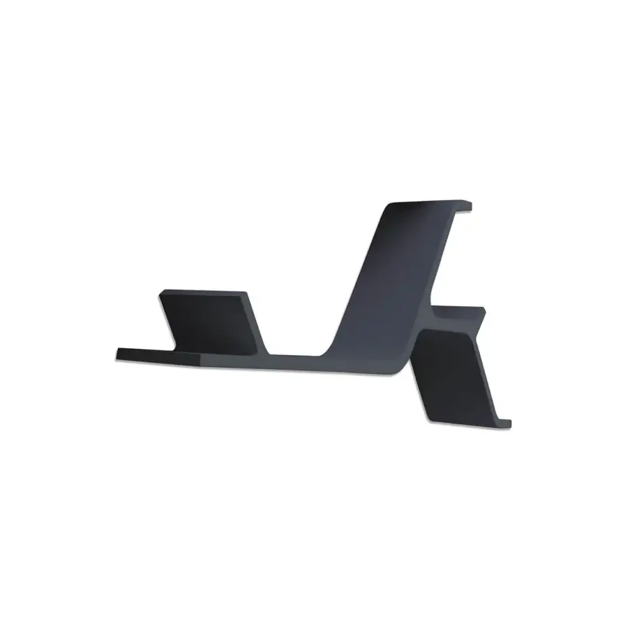 Distinguished Horm Sinapsi shelf, a modular element crafted in dark gray lacquered polyurethane with a matte finish