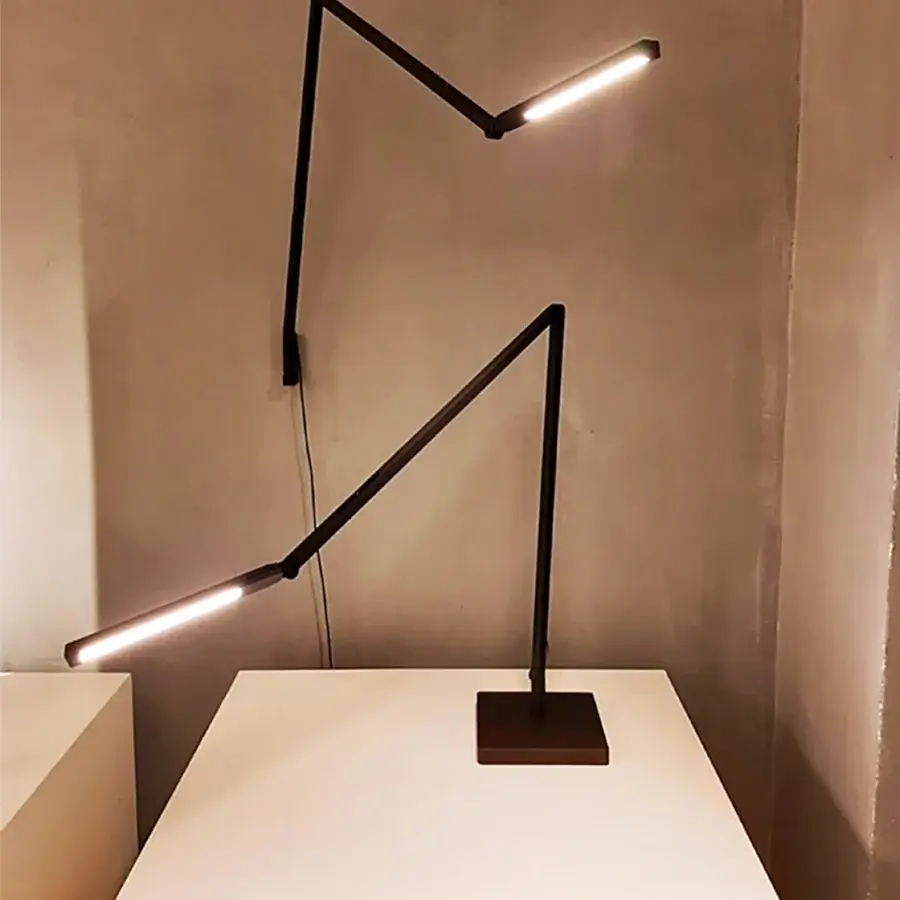 Innovative Nemo Lighting Untitled Linear lamp in dark matte metal with miniaturized joints for flexible movement