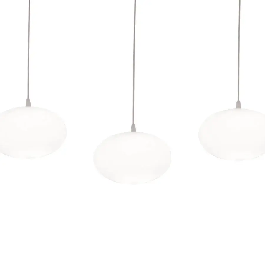 Elegant Nemo Lighting Maga suspension lamp with elliptical opal blown glass and matte white finish