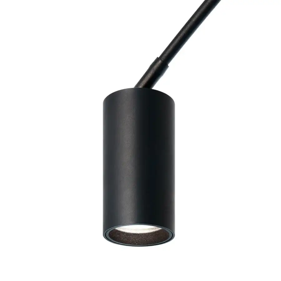Superior Nemo Lighting Fox floor lamp with a swiveling arc crafted in matte black painted steel for focused illumination