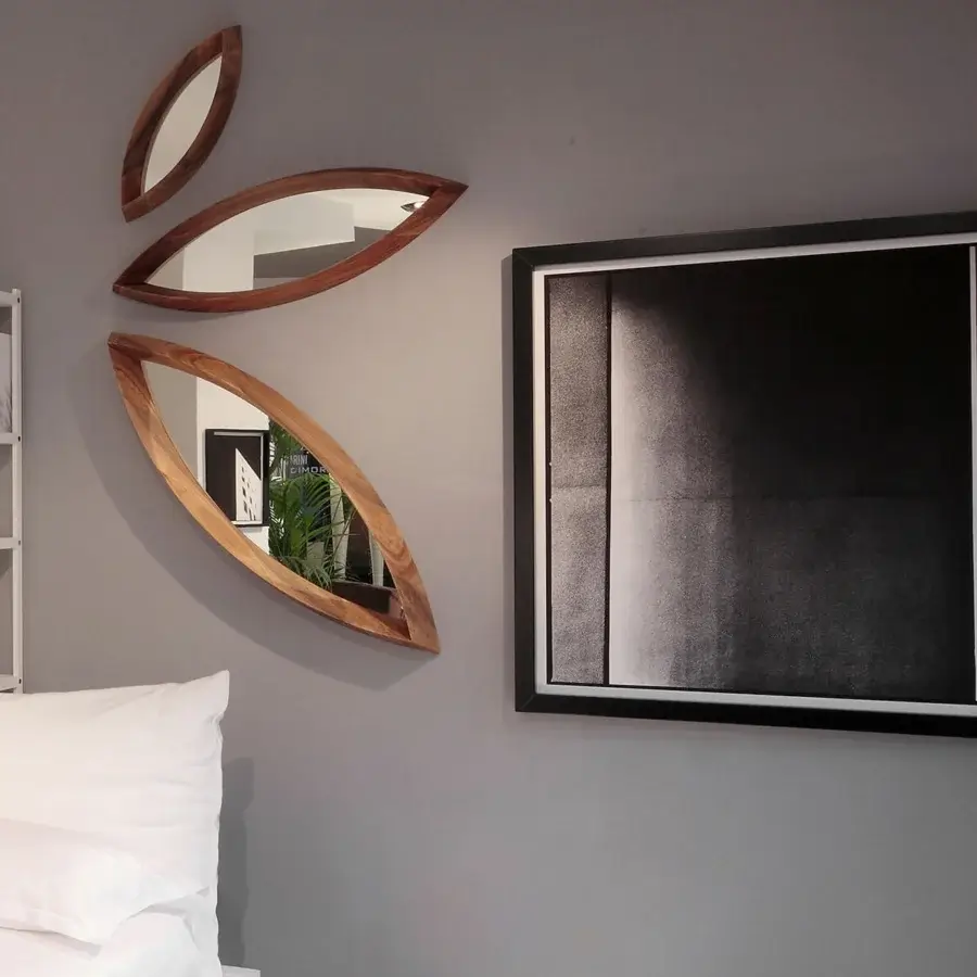 Superior Horm Mamanonmama mirror crafted in black-willow solid wood with a warm, medium-toned grain and matte finish
