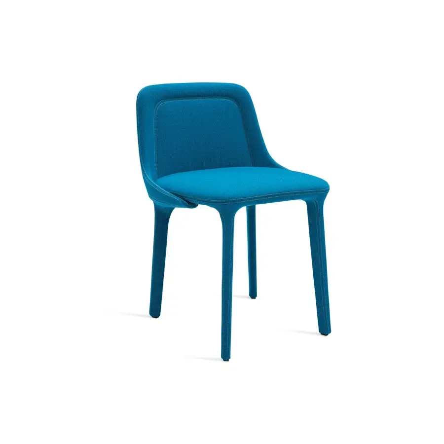 Superior Casamania Lepel chair with bright blue premium fabric upholstery and matte finish