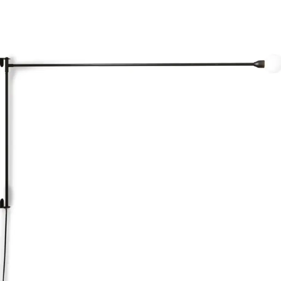 Elegant Nemo Lighting Potence Pivotante wall lamp with a spherical white glass lampshade in matte black steel