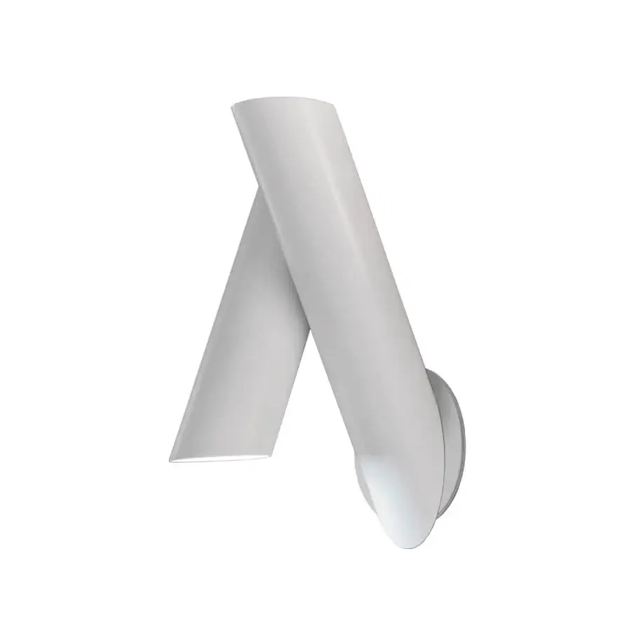Distinguished Nemo Tubes Wall Lamp crafted in aluminum with a matte white finish and intersecting rotating tubes