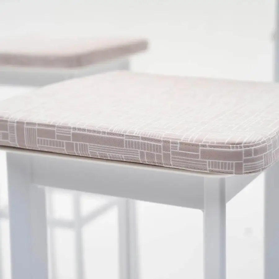 Exceptional Varaschin System stool with light beige cushioned seat and powder coated aluminum frame