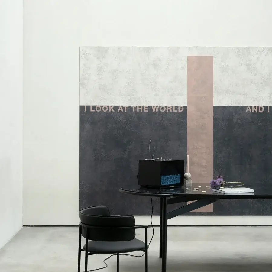 Distinguished Cierre1972 Mac armchair with dark matte material and sleek black metal structure crafted in Italy