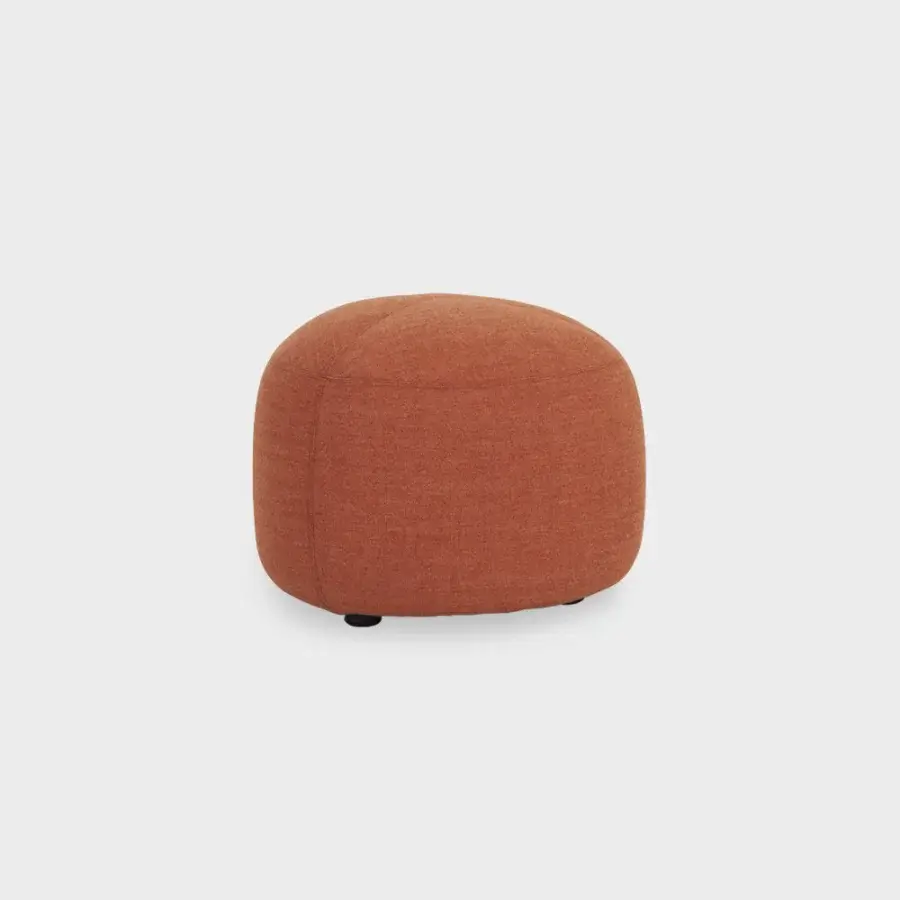 Superior Lapalma Kipu ottoman built with reddish-brown removable fabric and fire-retardant moulded polyurethane foam