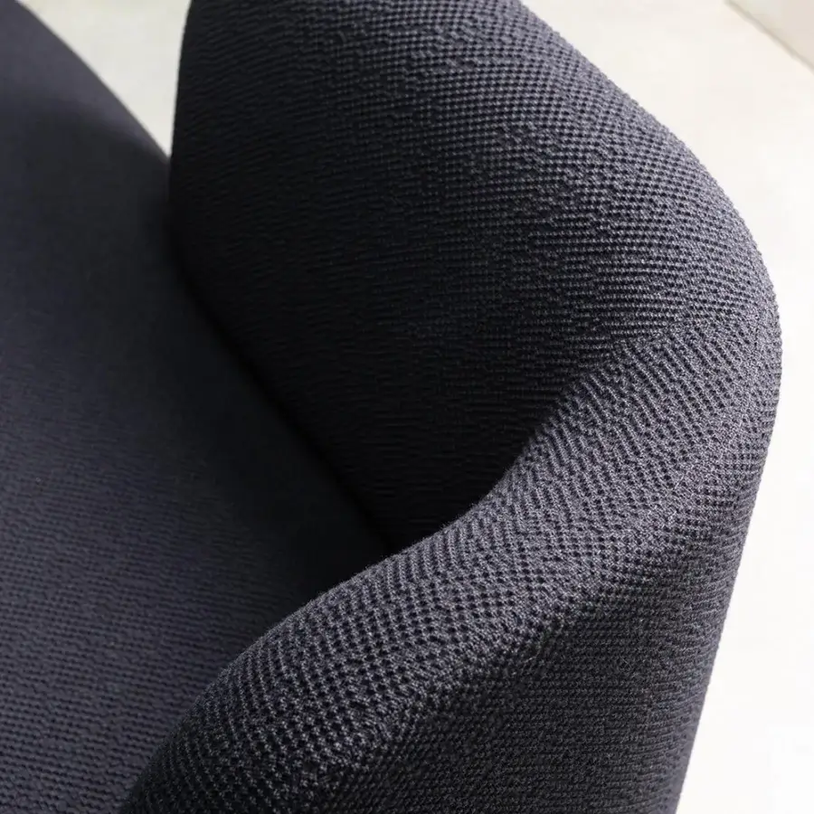 Captivating Bross Sit chaise lounge crafted with dark textured fabric and a high-end metal frame in Italy