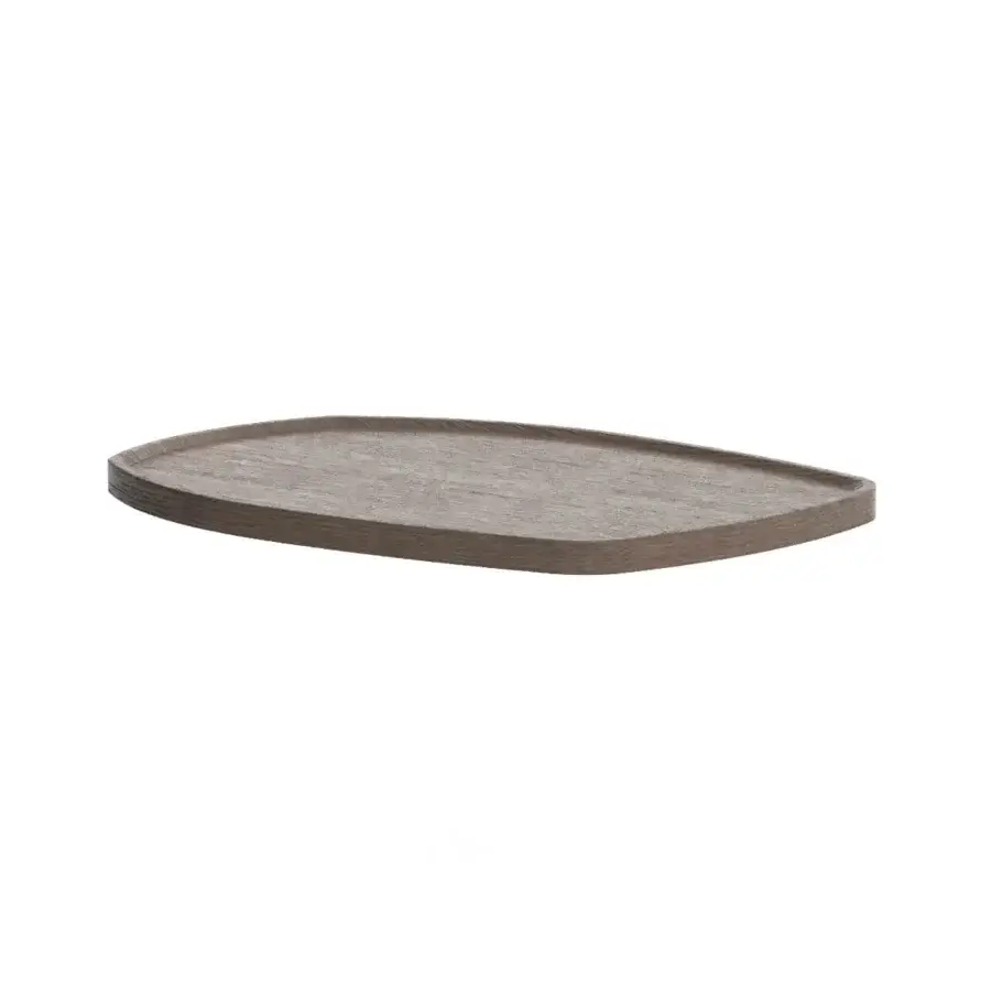 Elegant Ozzio Italia Zoom side table with shaped metal top and bronze coated metal structure