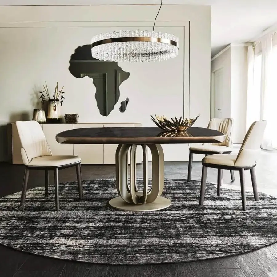 Elegant Cattelan Italia Africa mirror in smoked grey mirrored glass with refined bevelled edges