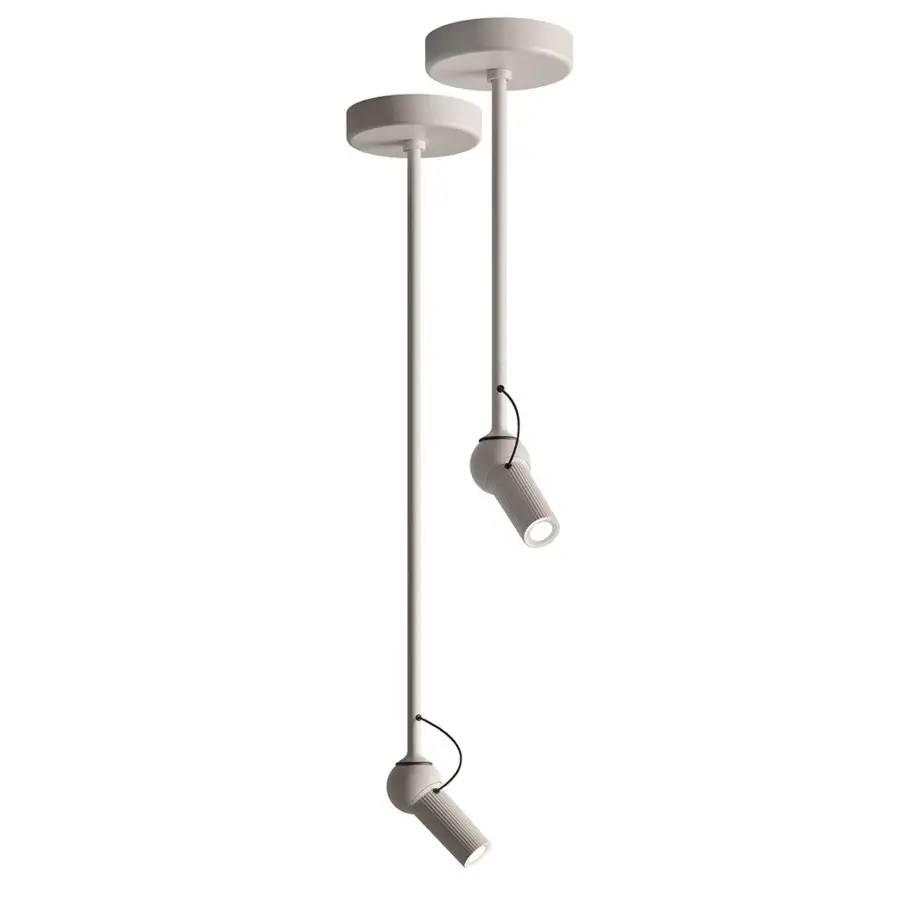 Distinguished Kundalini Bird ceiling lamp with a die-cast varnished aluminum head and premium coated metal structure