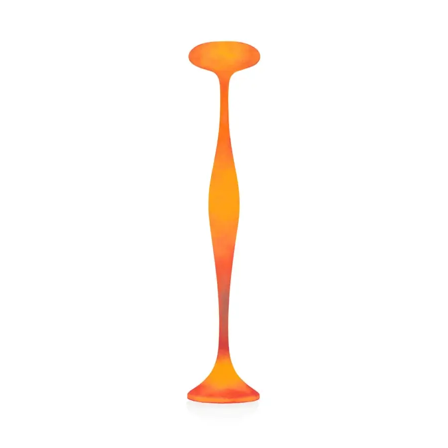 Exceptional Kundalini E.T.A floor lamp with sinuous ecological fiberglass, showcasing an orange gradient and removable metallic structure