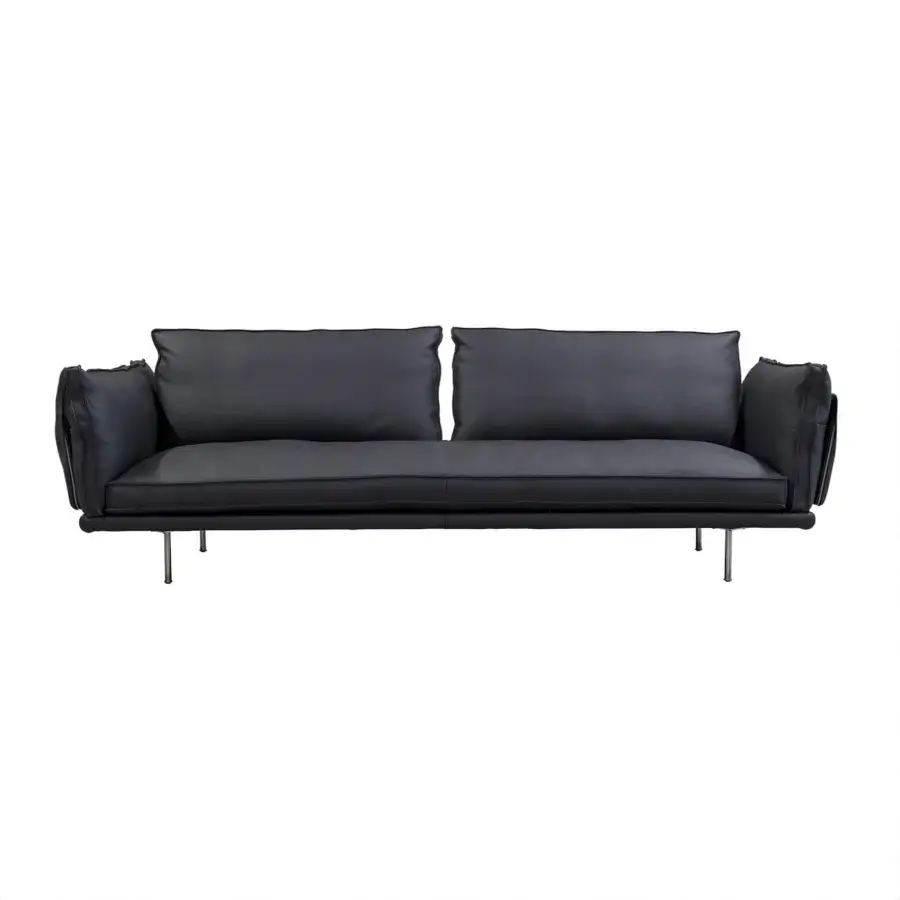 Superior Cierre1972 Divine sofa with adjustable backrest crafted in dark gray material and smooth matte finish