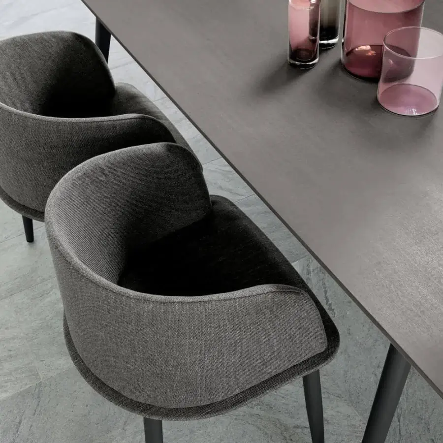 Distinguished Talenti Cleo Alu table with dark grey fibre cement top and powder coated aluminum structure