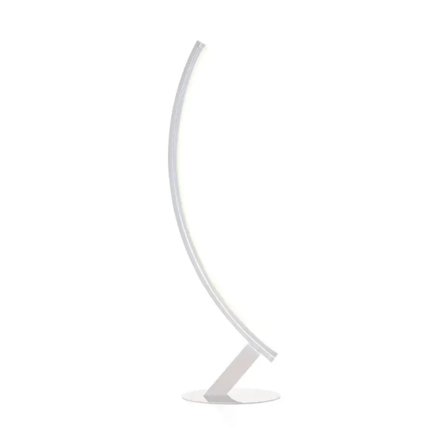 Distinguished Kundalini Kyudo floor lamp in extruded aluminum with a glossy varnish coating and adjustable LED light strip